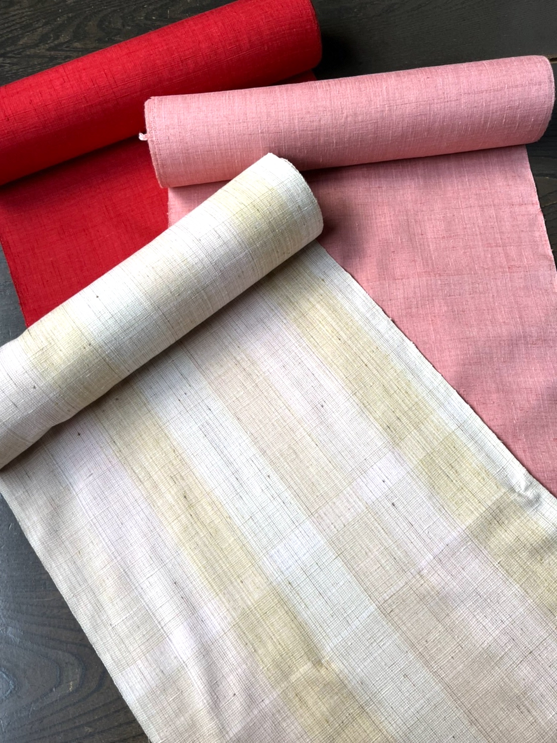 米沢織 反物 退い 